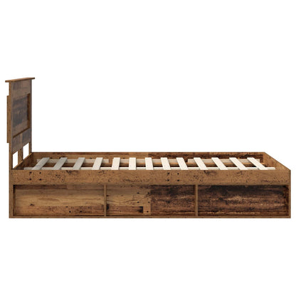 Struttura del letto Legno vecchio 135 x 190 cm Pino massello | homemem39