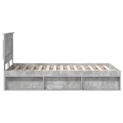 Struttura del letto Calcestruzzo 120 x 190 cm Pino massello | homemem39
