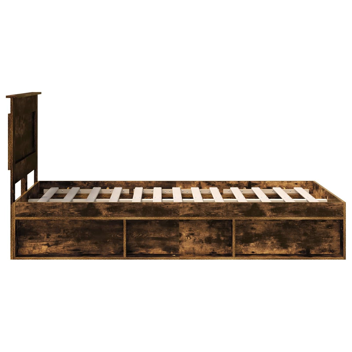 Struttura del letto Rovere fumé 120 x 190 cm Pino massello | homemem39