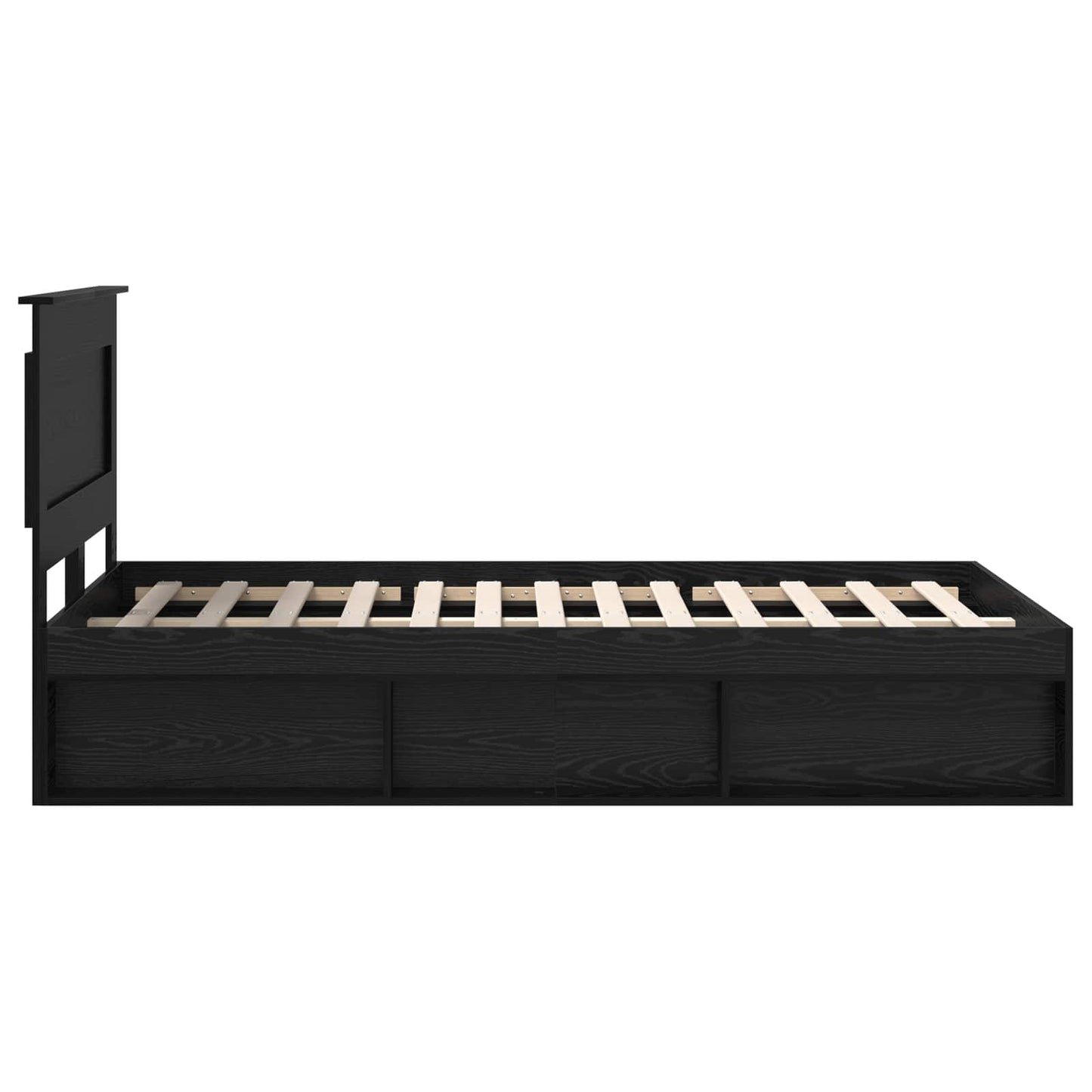 Struttura del letto Nero 120 x 190 cm Pino massello | homemem39