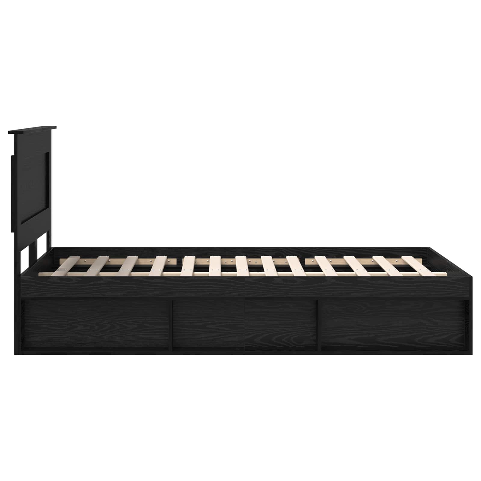 Struttura del letto Nero 120 x 190 cm Pino massello | homemem39