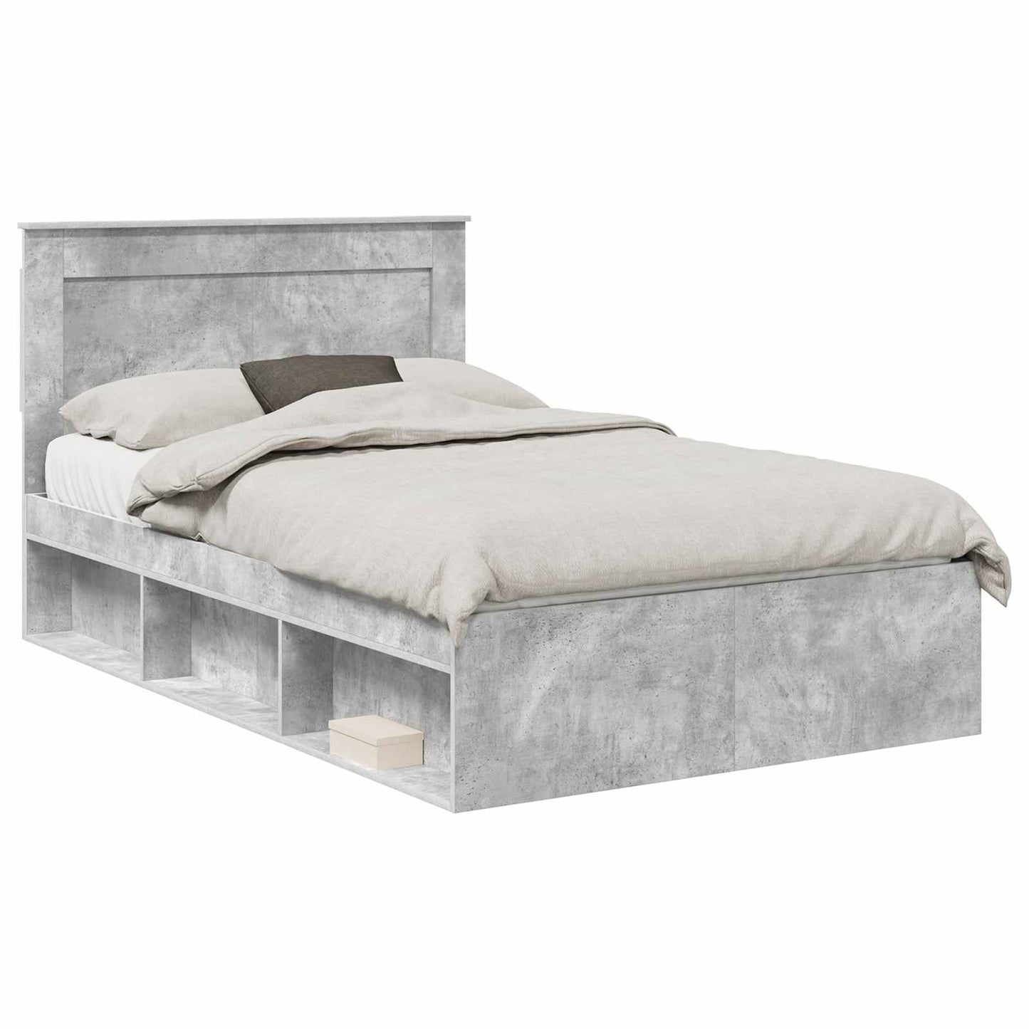 Struttura del letto Calcestruzzo 120 x 200 cm Pino massello | homemem39