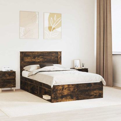 Struttura del letto Rovere fumé 120 x 200 cm Pino massello | homemem39