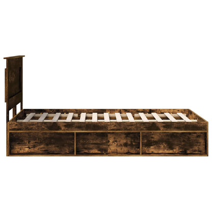 Struttura del letto Rovere fumé 120 x 200 cm Pino massello | homemem39