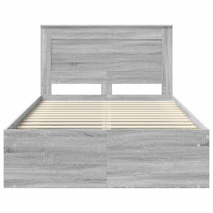 Struttura del letto Grigio Sonoma 120 x 200 cm Pino massello | homemem39