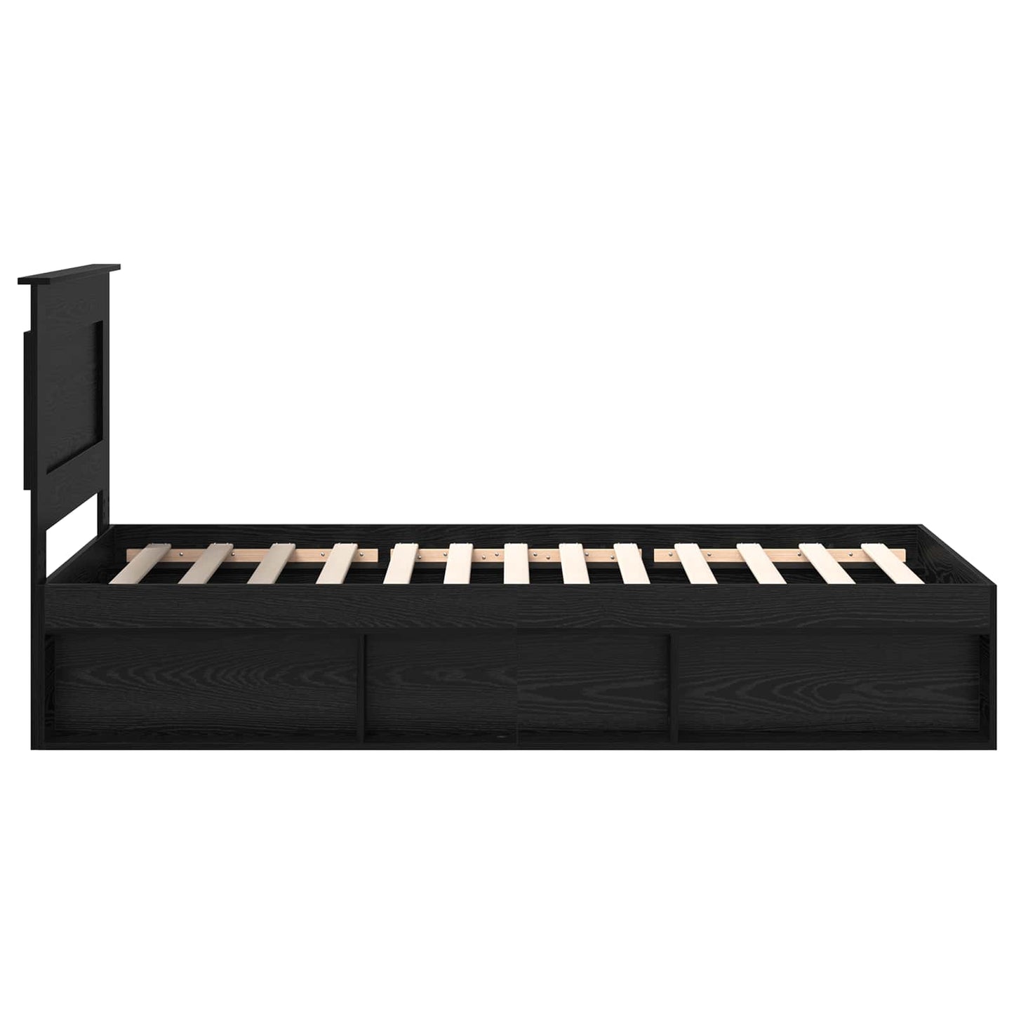 Struttura del letto Nero 100 x 200 cm Pino massello | homemem39
