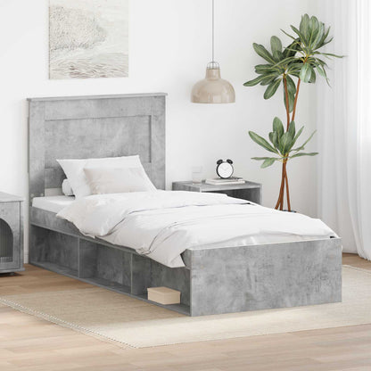 Struttura del letto Grigio Concretè 100 x 200 cm Pino massello | homemem39
