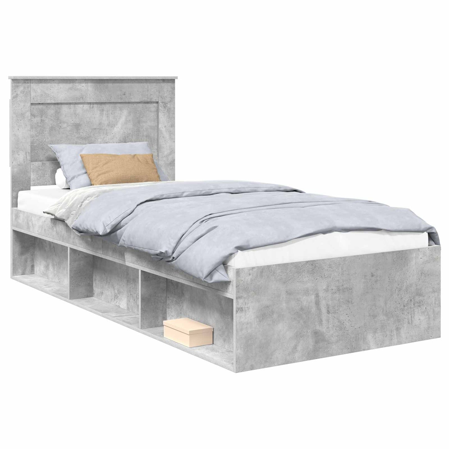 Struttura del letto Grigio Concretè 100 x 200 cm Pino massello | homemem39