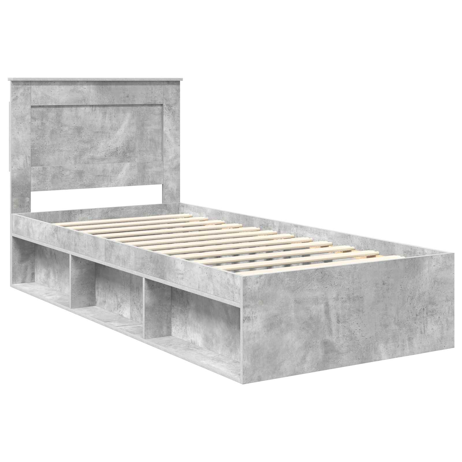 Struttura del letto Grigio Concretè 100 x 200 cm Pino massello | homemem39