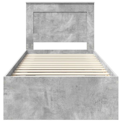 Struttura del letto Grigio Concretè 100 x 200 cm Pino massello | homemem39