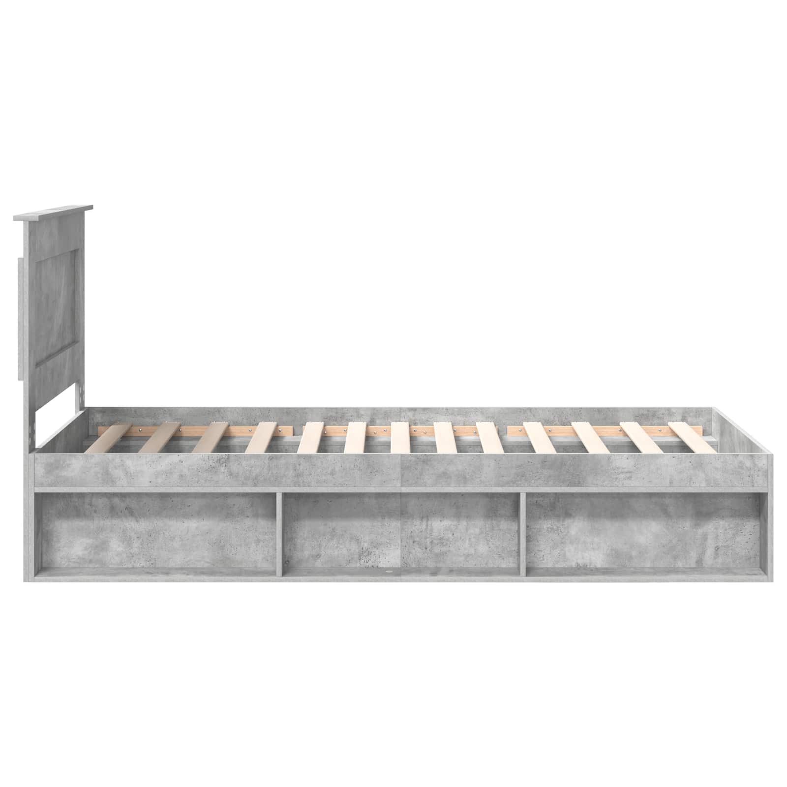 Struttura del letto Grigio Concretè 100 x 200 cm Pino massello | homemem39