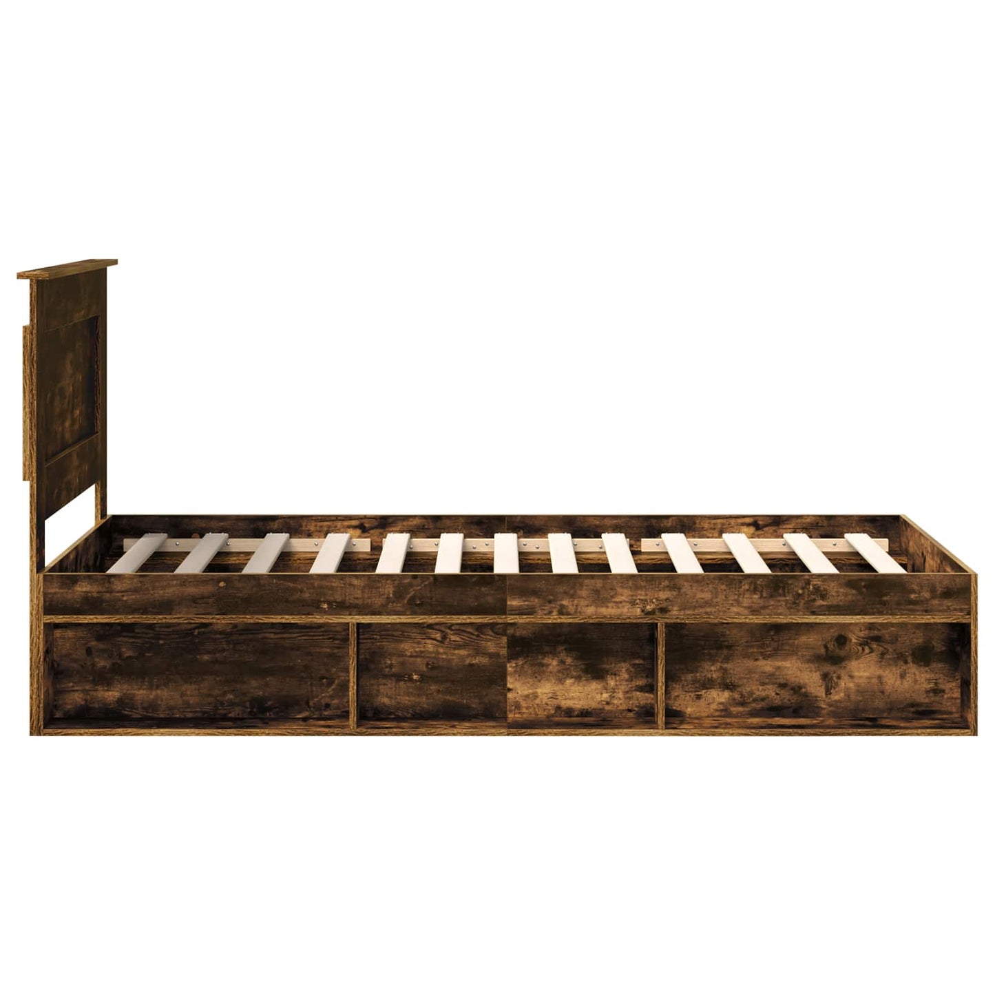 Struttura del letto Rovere fumé 100 x 200 cm Pino massello | homemem39