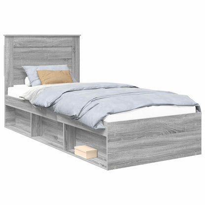 Struttura del letto Grigio Sonoma 100 x 200 cm Pino massello | homemem39