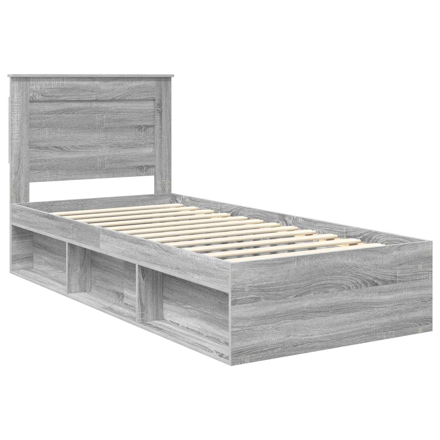 Struttura del letto Grigio Sonoma 100 x 200 cm Pino massello | homemem39