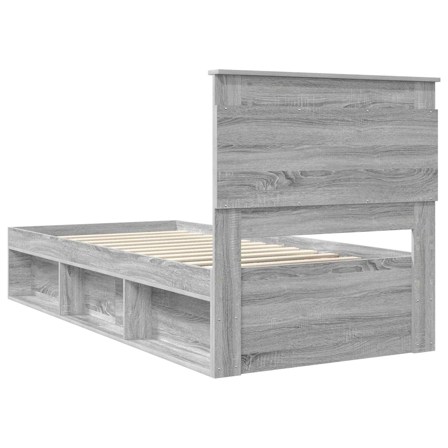 Struttura del letto Grigio Sonoma 100 x 200 cm Pino massello | homemem39