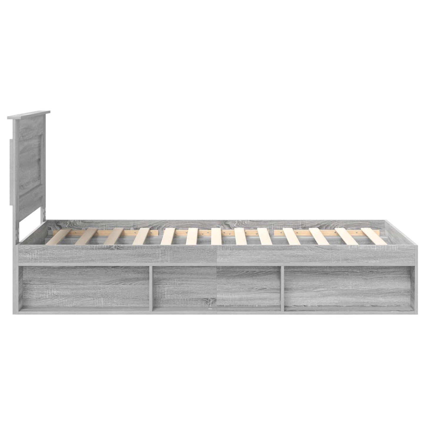 Struttura del letto Grigio Sonoma 100 x 200 cm Pino massello | homemem39