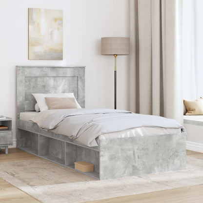 Struttura del letto Grigio Concretè 90 x 190 cm Pino massello | homemem39