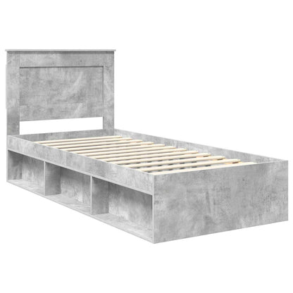 Struttura del letto Calcestruzzo 90 x 200 cm Pino massello | homemem39