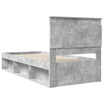 Struttura del letto Calcestruzzo 90 x 200 cm Pino massello | homemem39