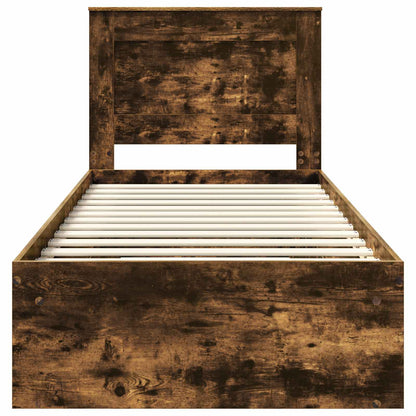 Struttura del letto Rovere fumé 90 x 200 cm Pino massello | homemem39