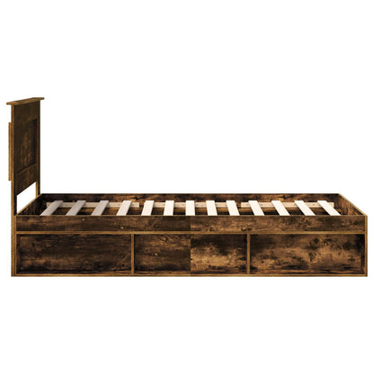 Struttura del letto Rovere fumé 90 x 200 cm Pino massello | homemem39