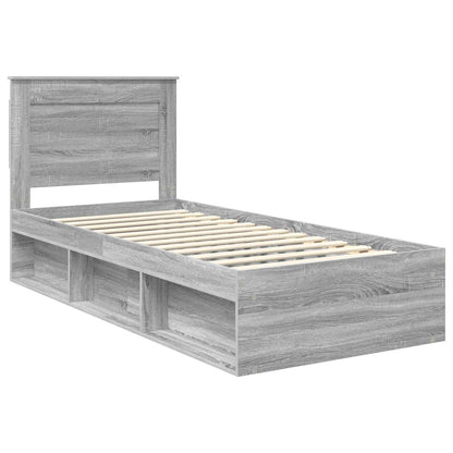 Struttura del letto Grigio Sonoma 75 x 190 cm Pino massello | homemem39