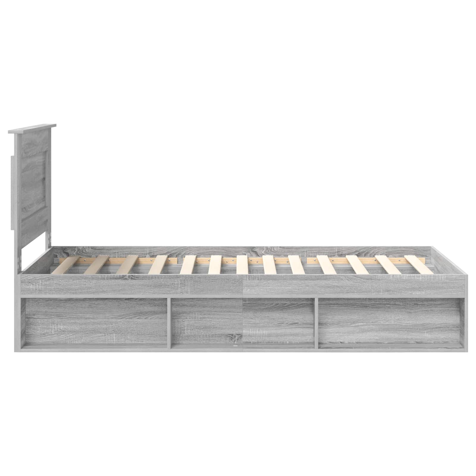 Struttura del letto Grigio Sonoma 75 x 190 cm Pino massello | homemem39