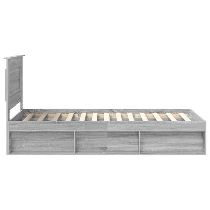 Struttura del letto Grigio Sonoma 75 x 190 cm Pino massello | homemem39