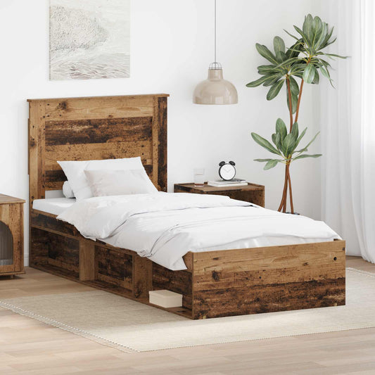 Struttura del letto Legno vecchio 75 x 190 cm Pino massello | homemem39