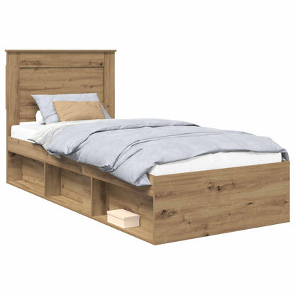 Struttura del letto con testiera Rovere Artigianale 75 x 190 cm | homemem39