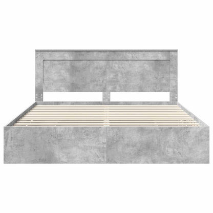 Struttura del letto con cassetto Grigio cemento 180 x 200 cm