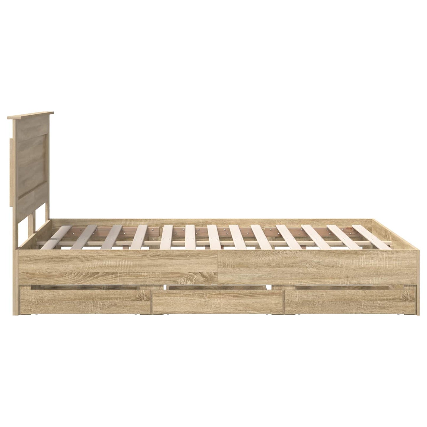 Struttura del letto con cassetto Rovere Sonoma 160 x 200 cm