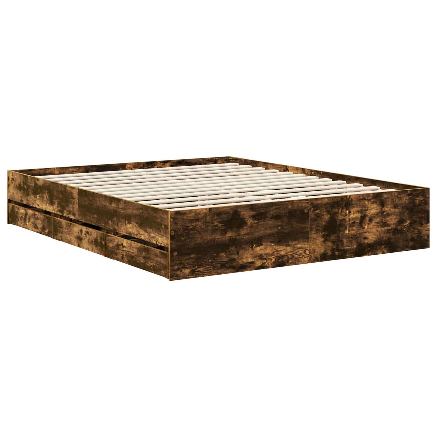 Struttura del letto con cassetto Rovere fumé 160 x 200 cm