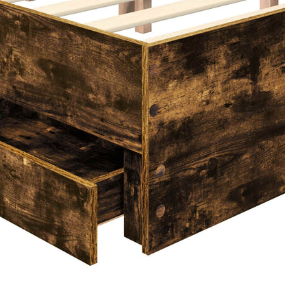 Struttura del letto con cassetto Rovere fumé 140 x 200 cm | homemem39