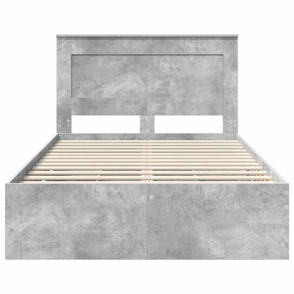 Struttura del letto con cassetto Grigio cemento 135 x 190 cm | homemem39