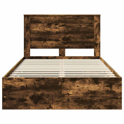 Struttura del letto con cassetto Rovere fumé 120 x 190 cm | homemem39