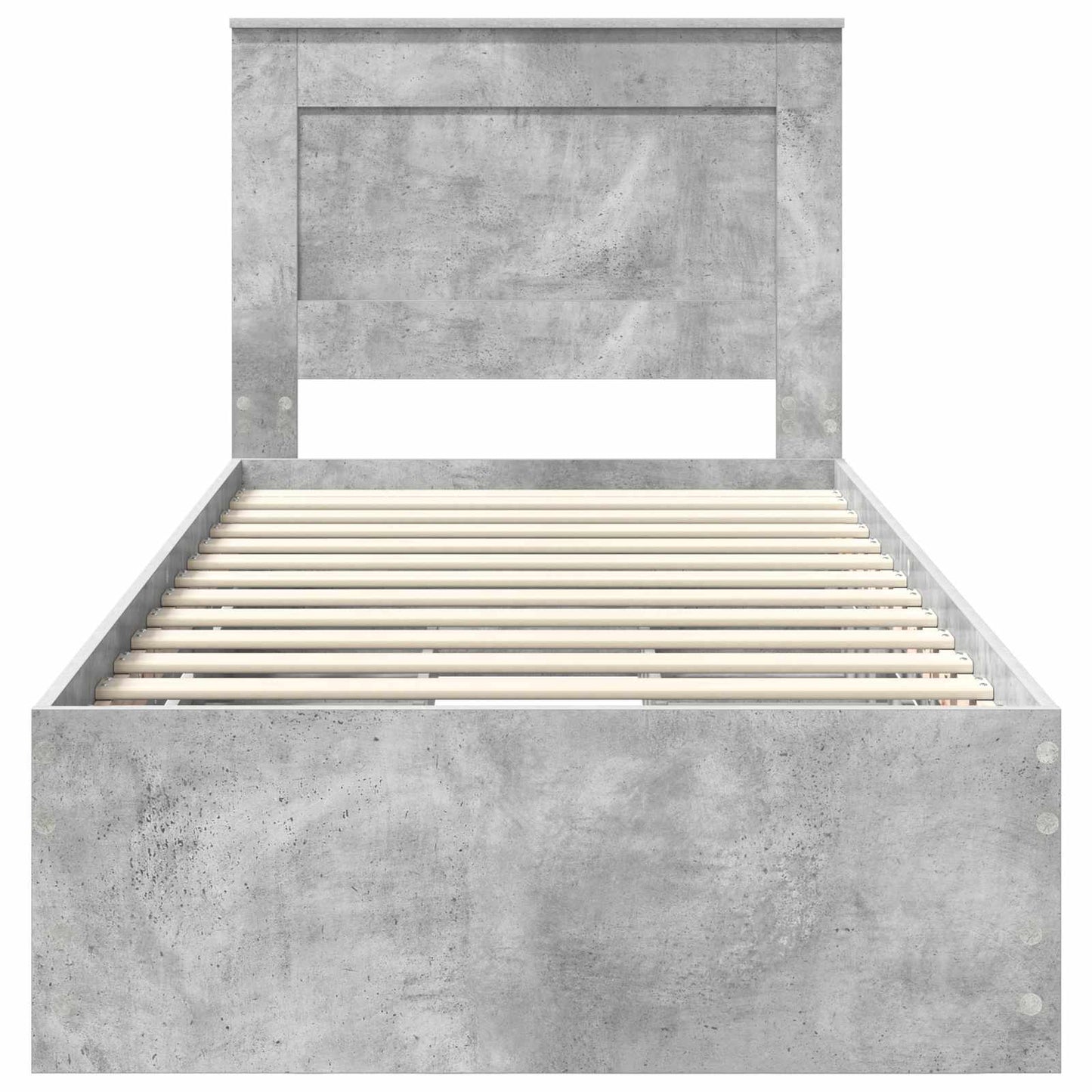 Struttura del letto con cassetto Grigio cemento 90 x 190 cm