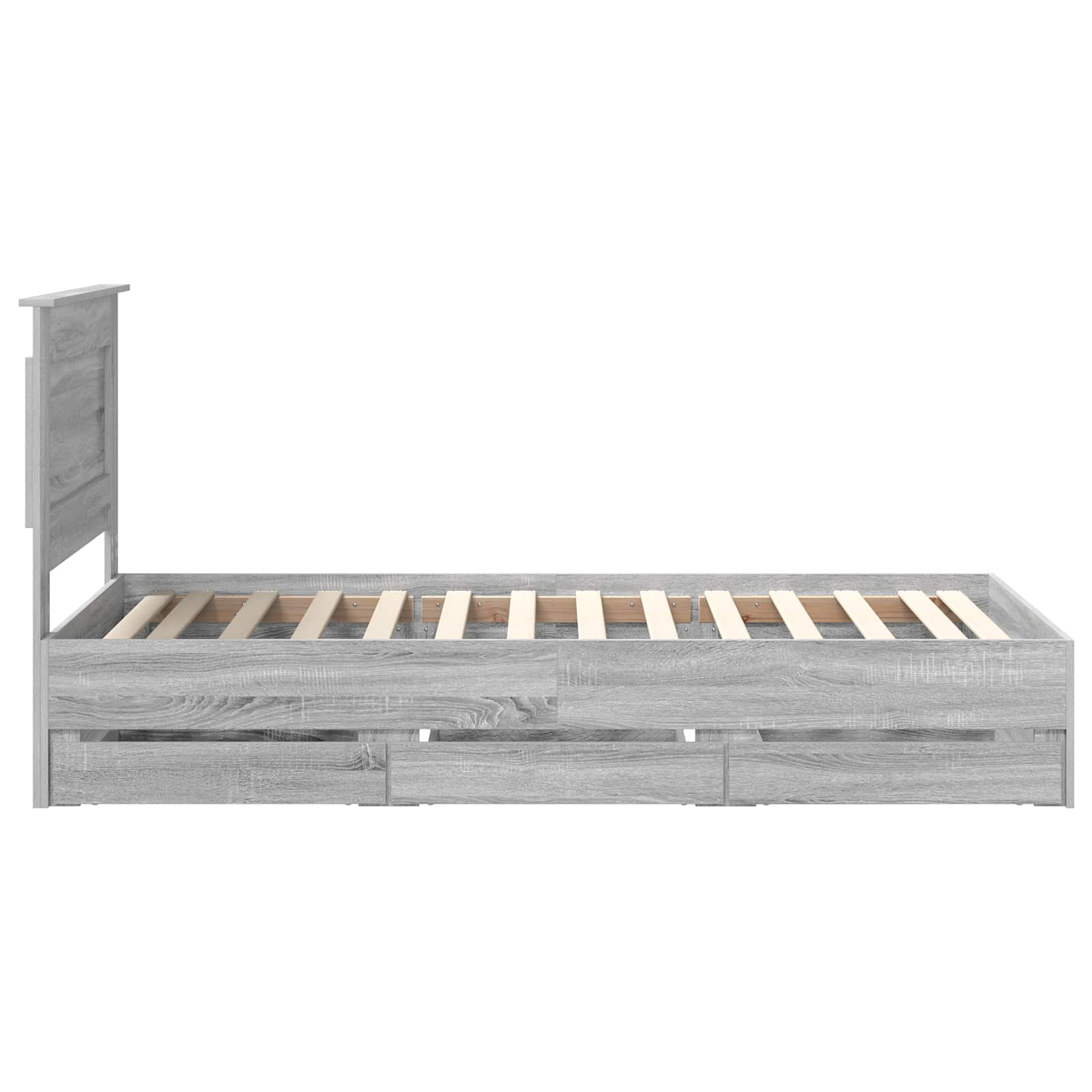 Struttura del letto con cassetto Grigio Sonoma 90 x 190 cm | homemem39
