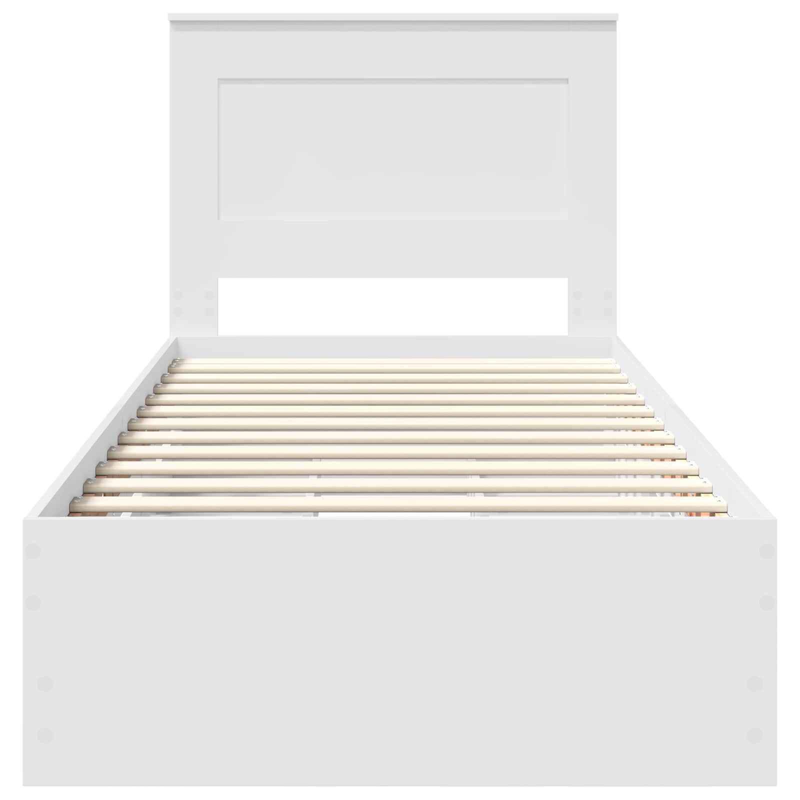 Struttura del letto Bianco 75 x 190 cm Legno Ingegnerizzato | homemem39
