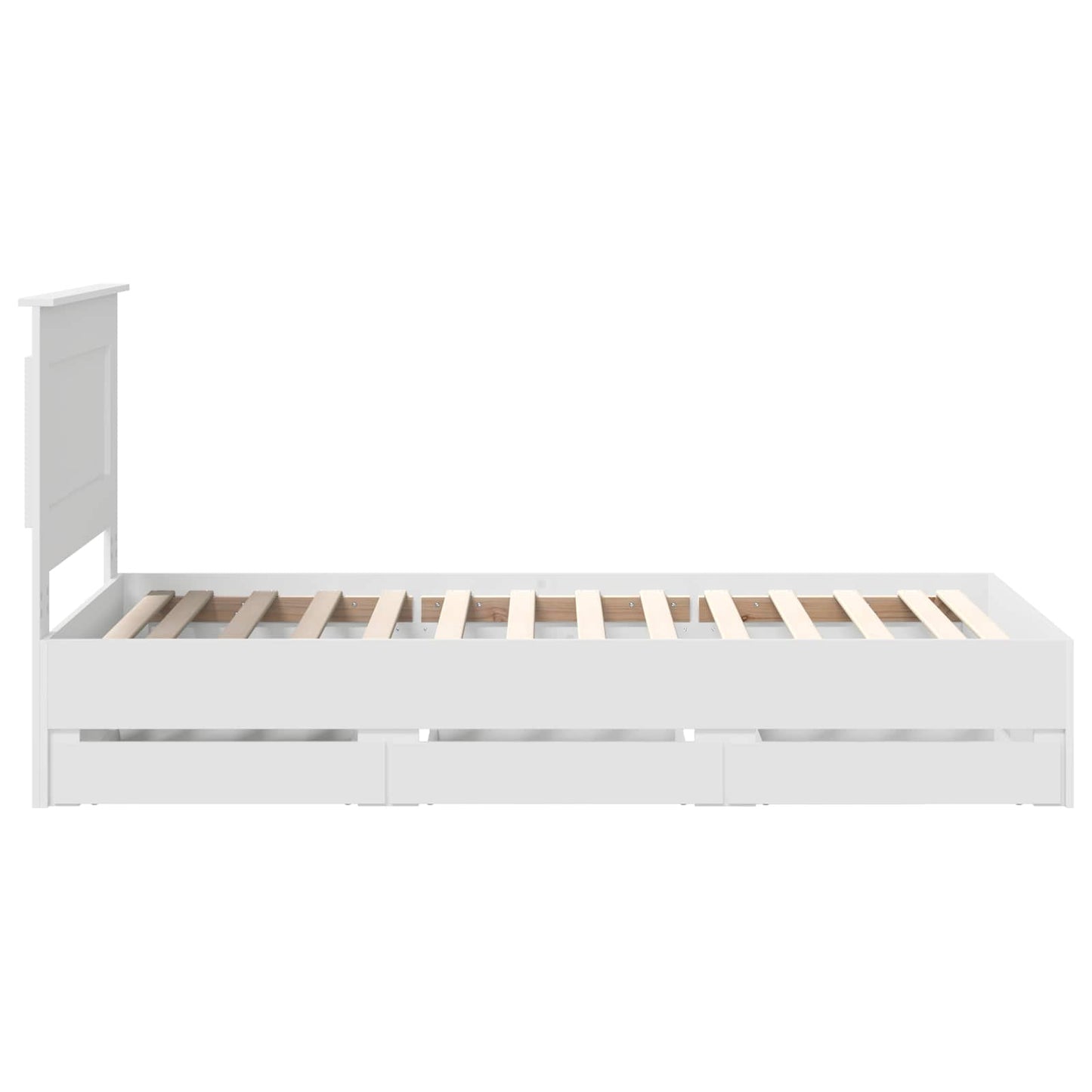 Struttura del letto Bianco 75 x 190 cm Legno Ingegnerizzato | homemem39