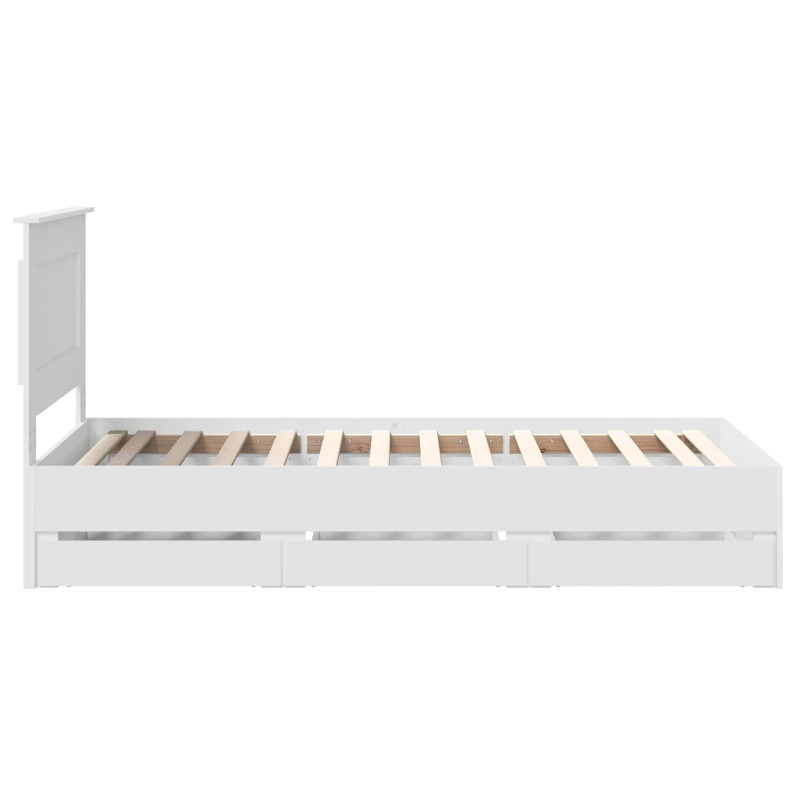Struttura del letto Bianco 75 x 190 cm Legno Ingegnerizzato | homemem39