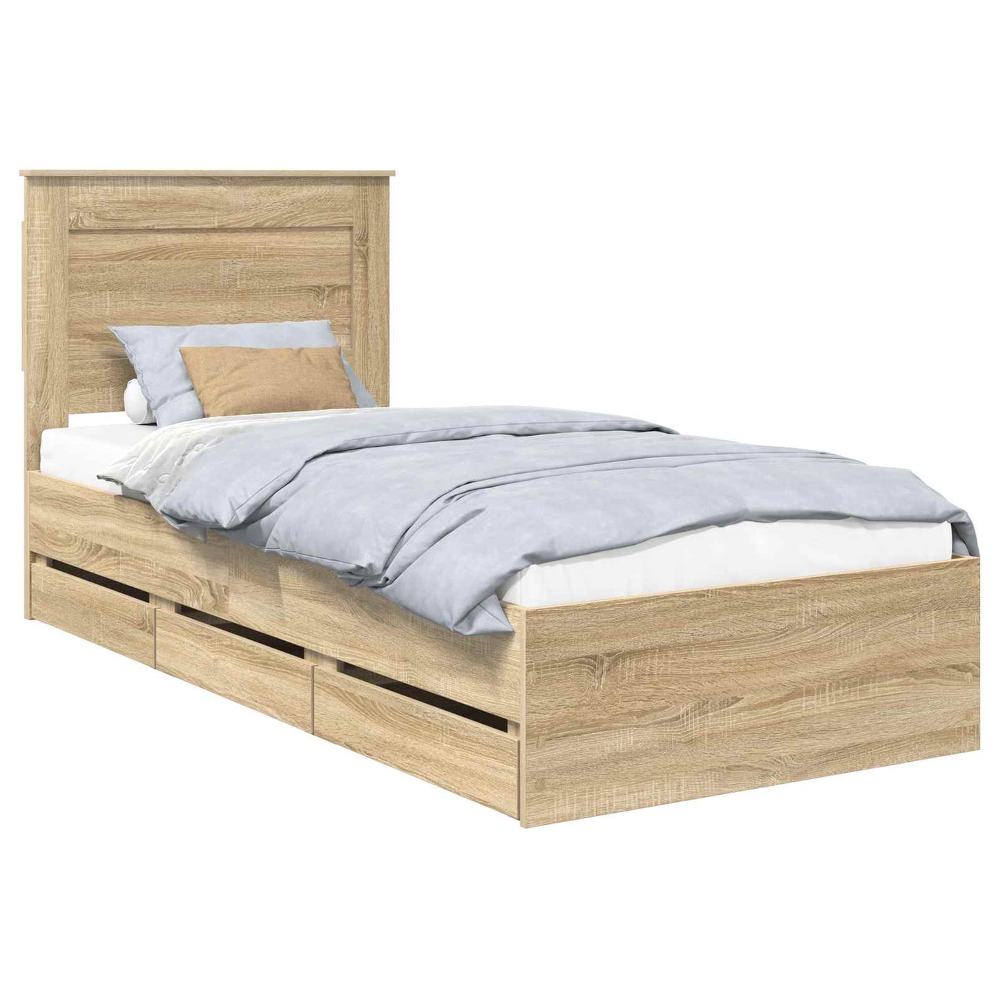 Struttura del letto con cassetto Rovere Sonoma 75 x 190 cm | homemem39