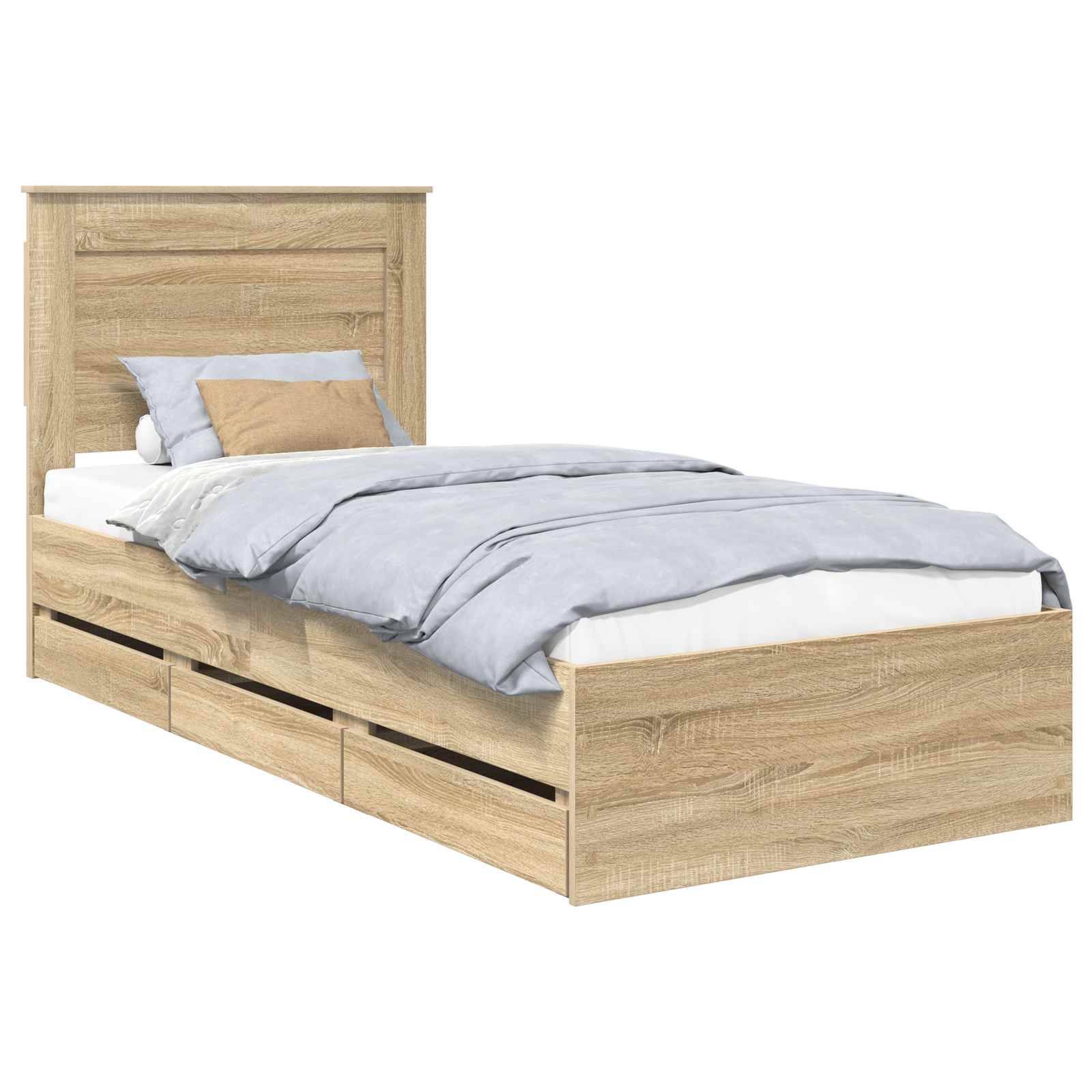 Struttura del letto con cassetto Rovere Sonoma 75 x 190 cm | homemem39