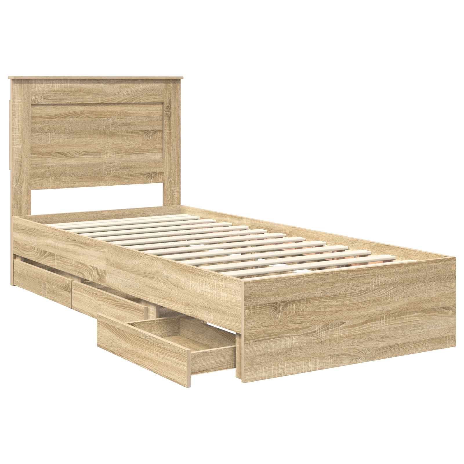 Struttura del letto con cassetto Rovere Sonoma 75 x 190 cm | homemem39