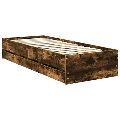 Struttura del letto con cassetto Rovere fumé 75 x 190 cm | homemem39