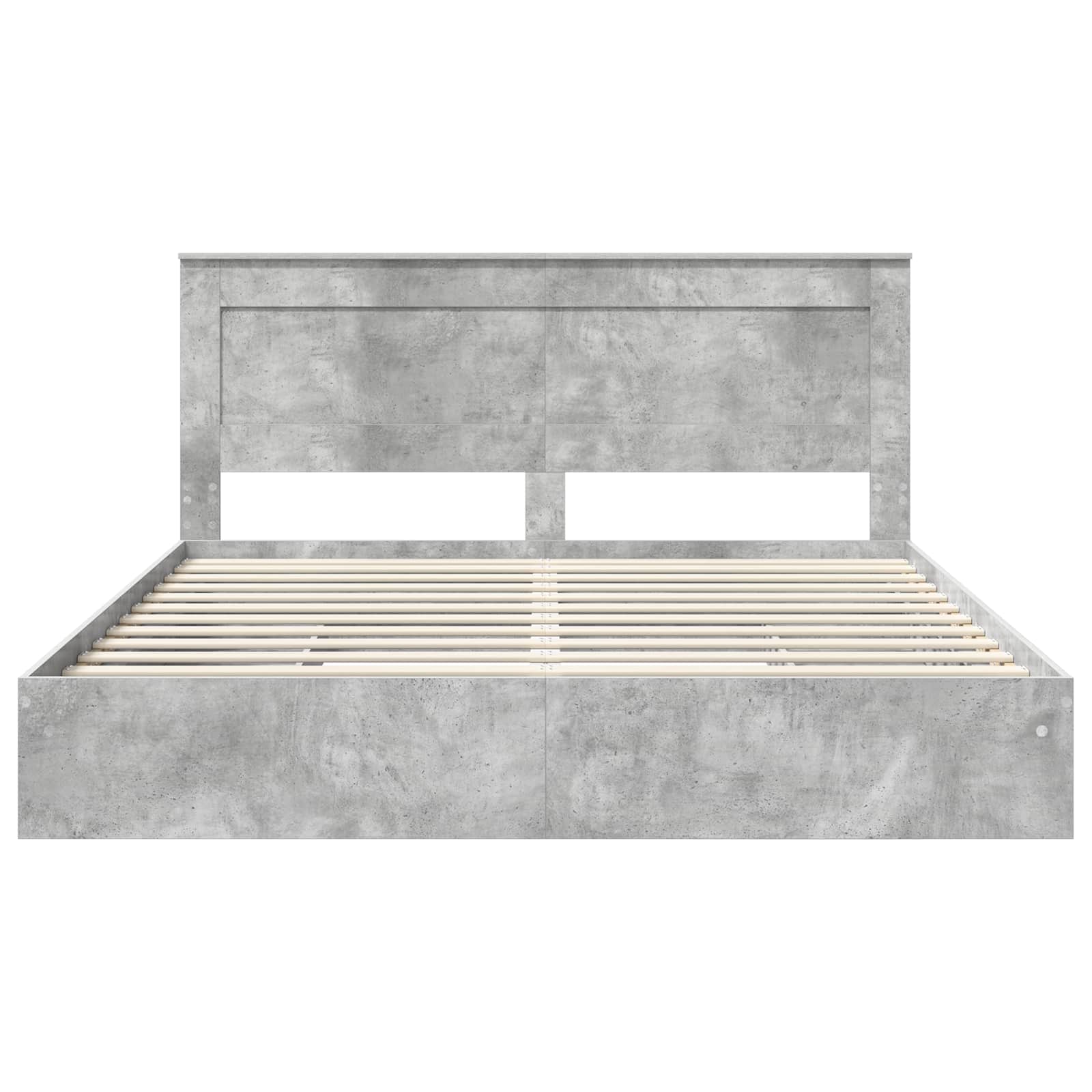 Letto con Contenitore con testiera Grigio cemento 200 x 200 cm | homemem39
