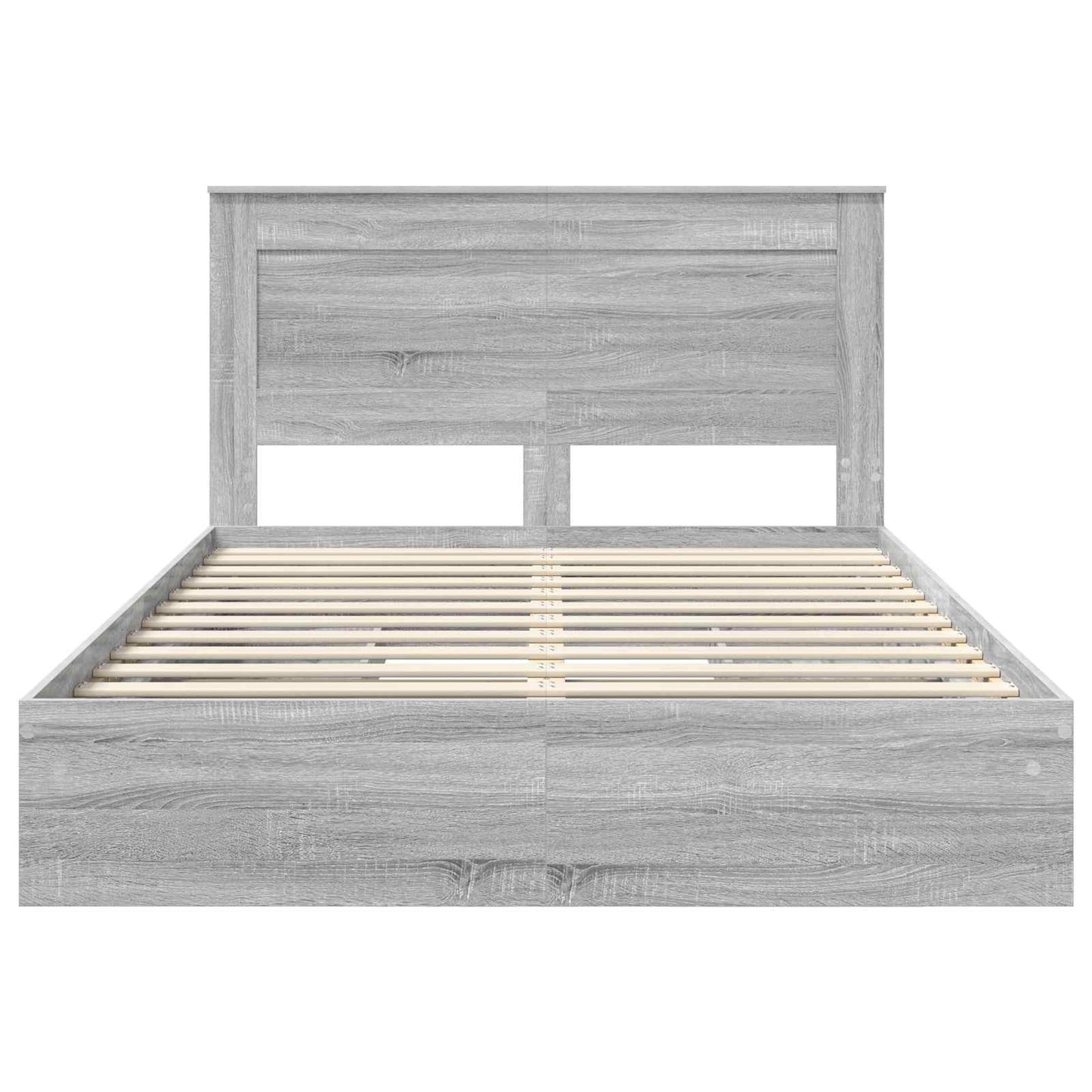Letto con Contenitore con testiera Grigio Sonoma 140 x 200 cm | homemem39