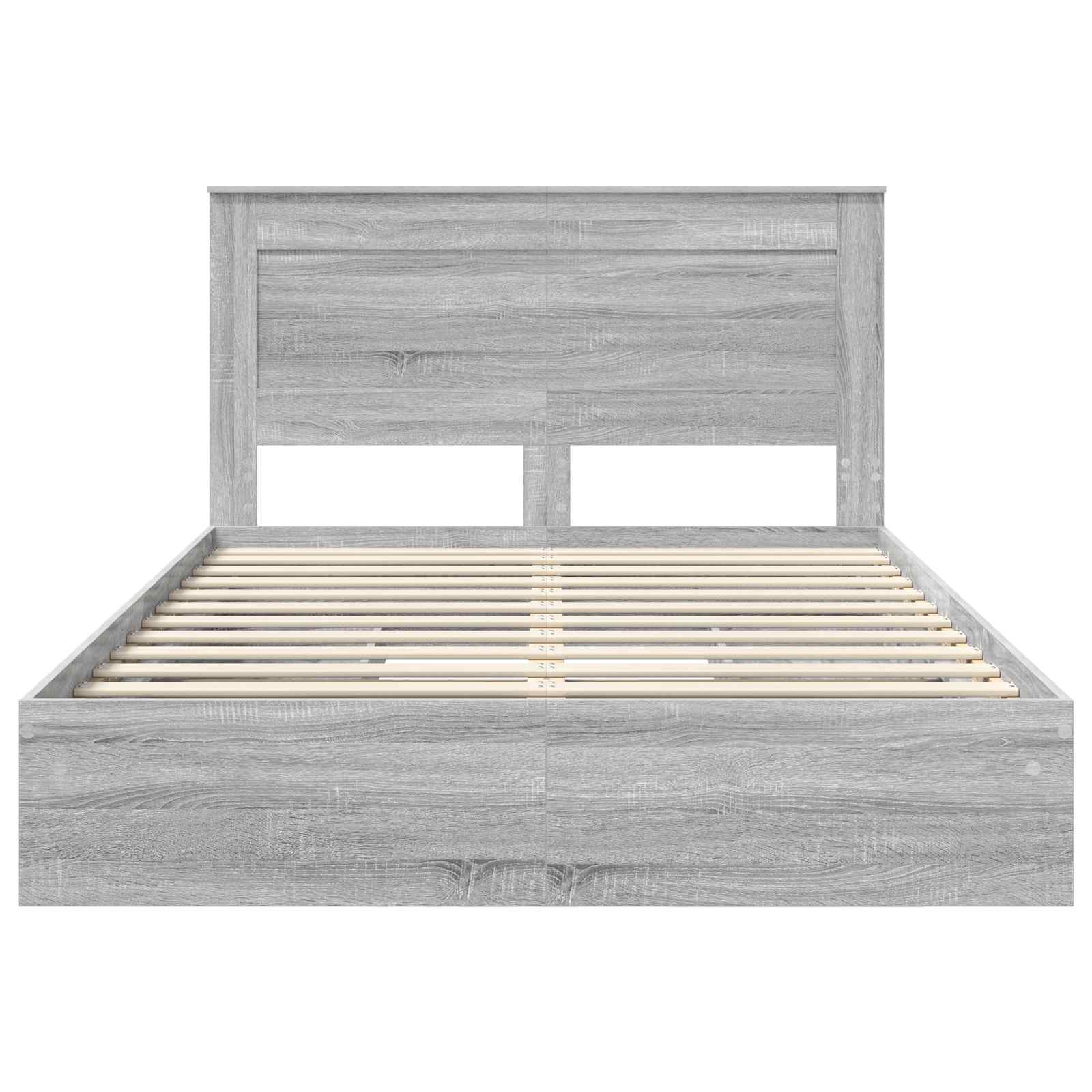 Letto con Contenitore con testiera Grigio Sonoma 140 x 200 cm | homemem39