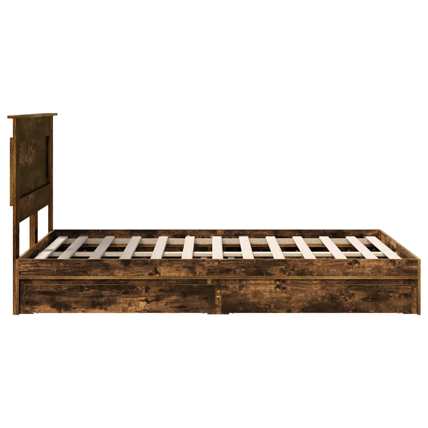 Letto con Contenitore con testiera Rovere fumé 135 x 190 cm | homemem39