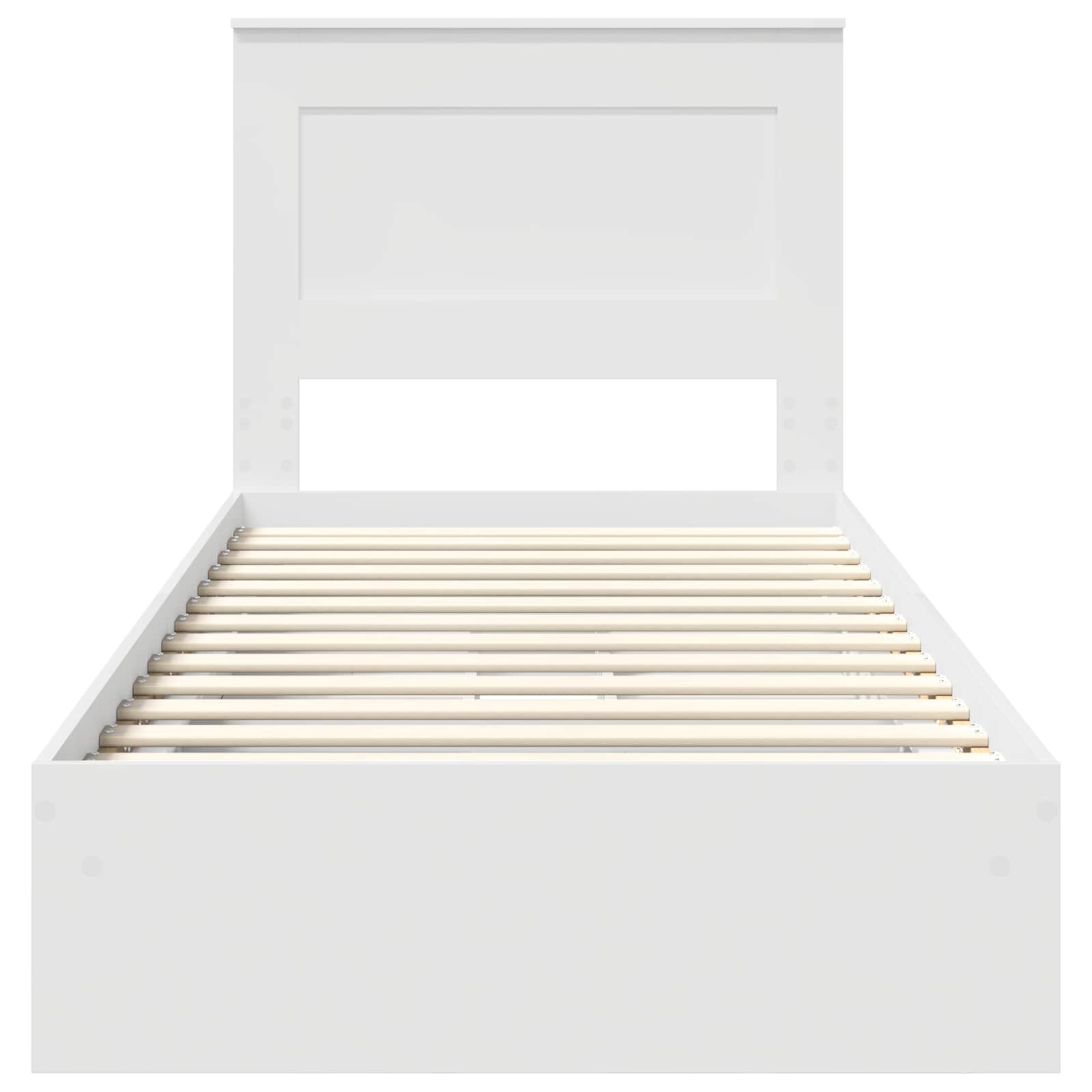 Letto con Contenitore Bianco 75 x 190 cm Legno multistrato | homemem39